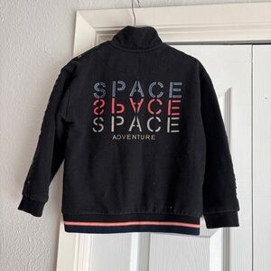 Mayoral Boys Black Half-Zip Pullover Space Adventure